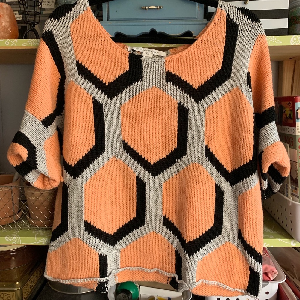 Diane Von Furstenberg Geometric Print Sweater